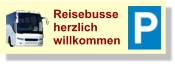 grosser Parkplatz auch für Reisebussedirekt beim Gasthaus Bockauwirt